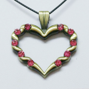 Stone Heart Geocoin AG + Pink